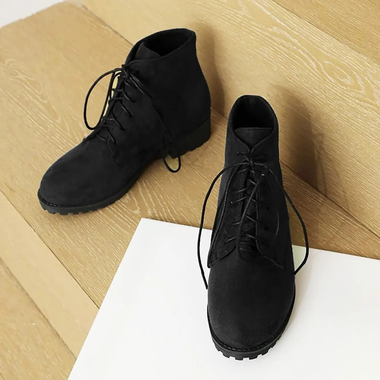 Black Cowboy Boots for Women Ankle Womens Leather Booties Booties for Women Low Heel Womens Bootie with Heel Closed Toe Indoor and Outdoor Pointed Toe Stacked Mid Heel