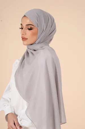 Glacier Grey Soft Crepe Hijab