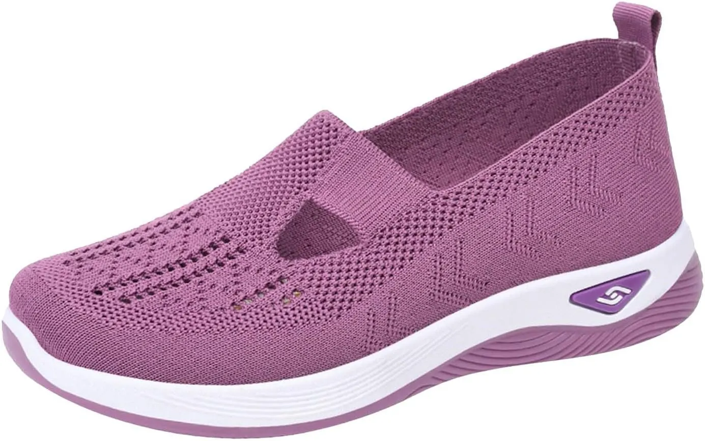 Orthopedic Shoes for Women Walking Shoes 2024 New Wove Breathable Soft Orthopedic Diabetic Comfortable Slip-On Sneakers