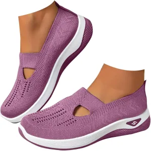 Orthopedic Shoes for Women Walking Shoes 2024 New Wove Breathable Soft Orthopedic Diabetic Comfortable Slip-On Sneakers