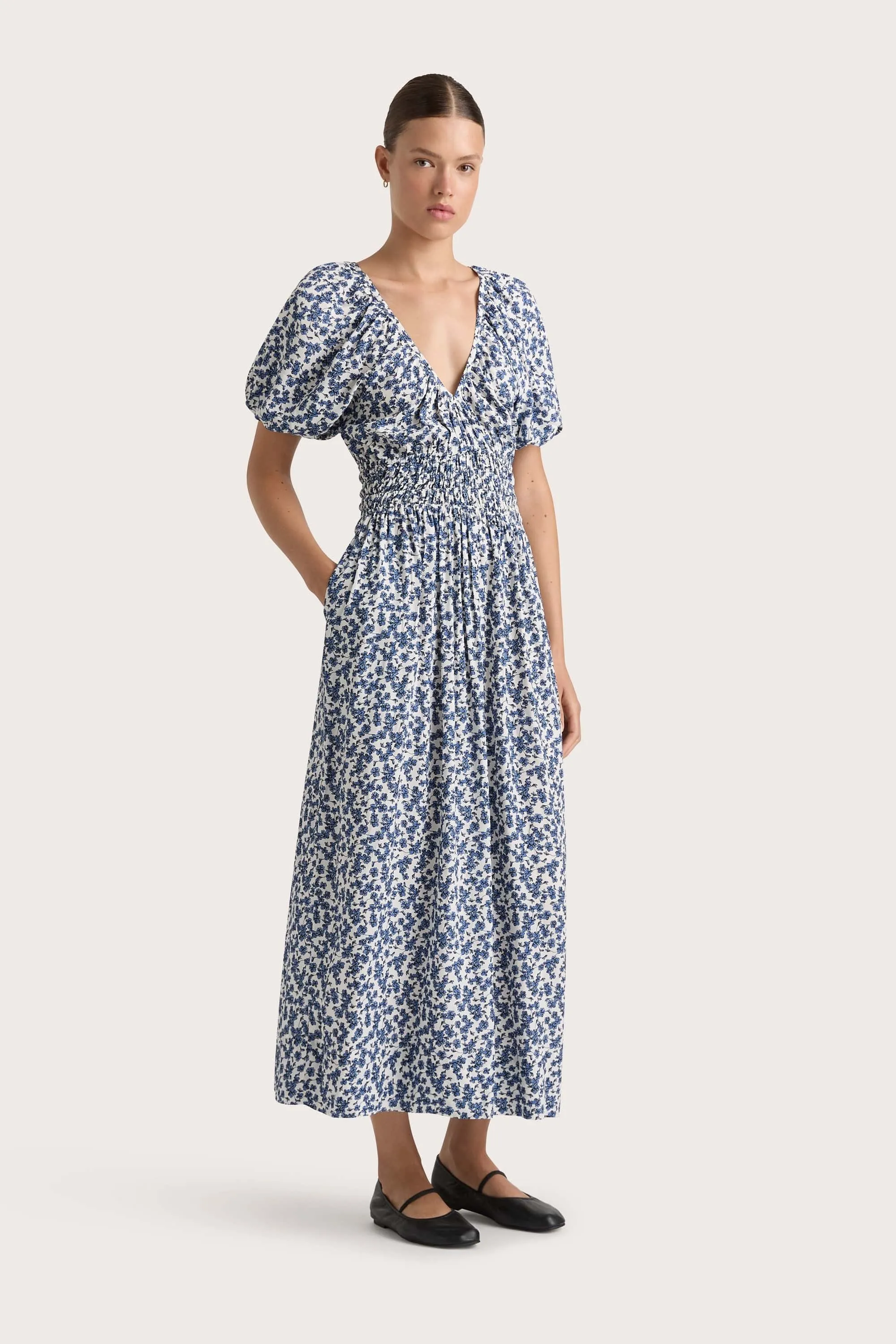 Valras Midi Dress Leilani Mid Blue - Final Sale