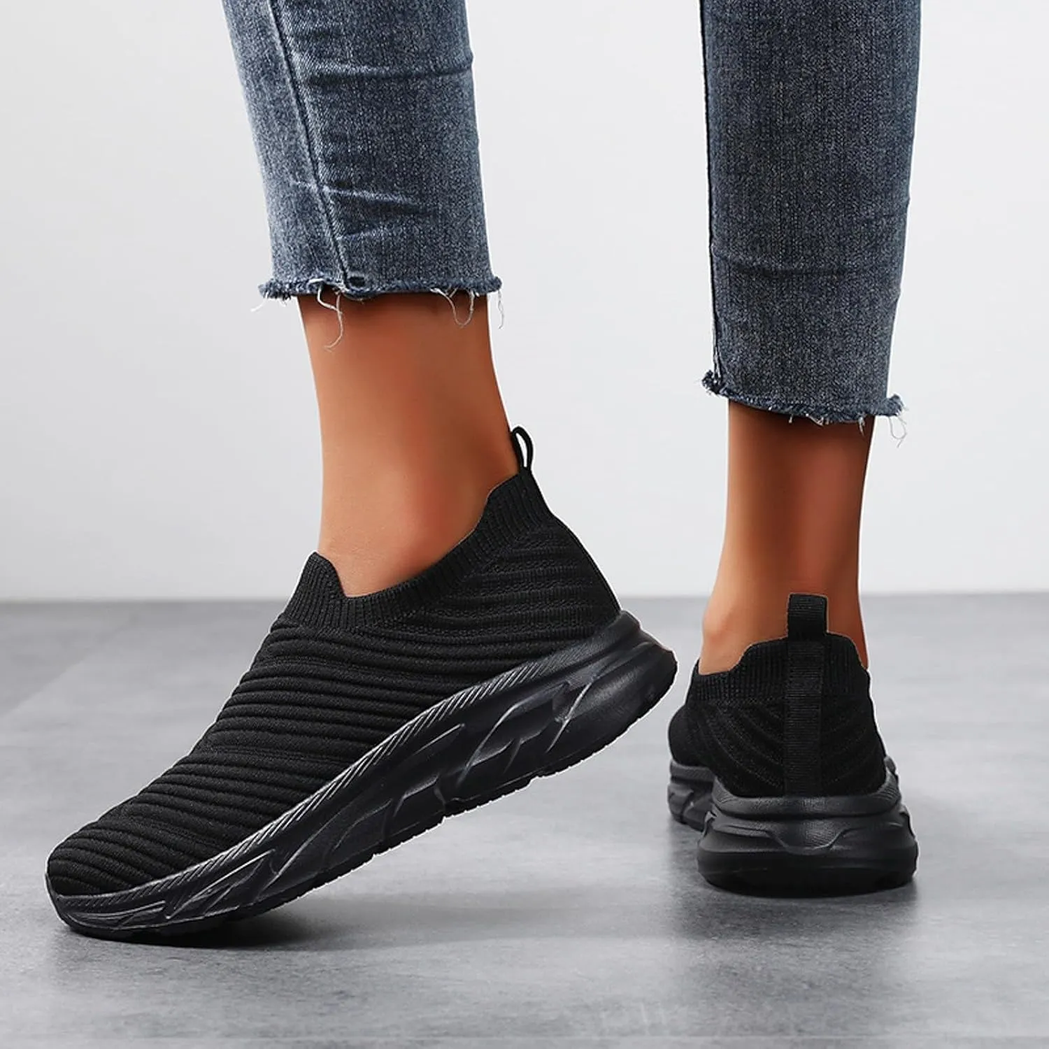 Walking Shoes Women Comfort Athletic Slip On Walking Shoes Comfortable Lightweight Breathable Non Slip Tennis Workout Running Sneakers